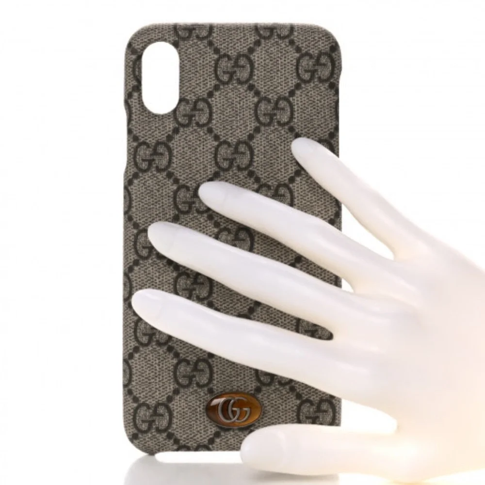 Gucci Gray GG Supreme iPhone Case
